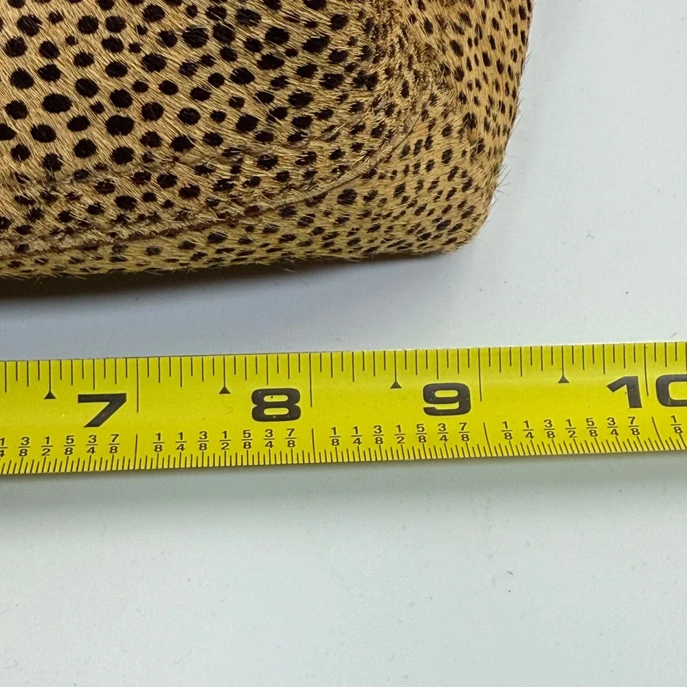 Madewell The Zip Top Small Spotted Calf Hair Transport Crossbody Bag Brown Gold